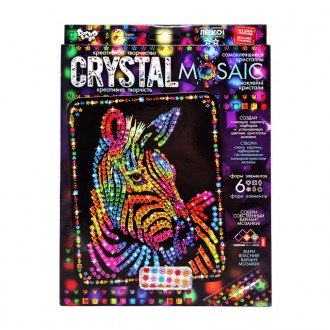 Креативное творчество "Crystal mosaic Зебра" CRM-02-08, 6 форм элементов. Київ. фото 1 Креативное творчество "Crystal mosaic Зебра" CRM-02-08, 6 форм элементов. Київ. фото 1
