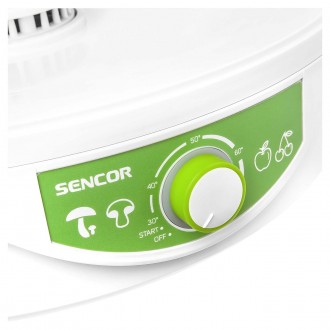 Sencor SFD 2105 WH ідеально підходить для сушки овочів, фруктів і грибів. 5 підд. . фото 3