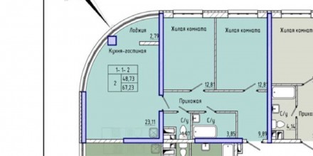 2-кімнатна квартира в ЖК 45 Перлина. Квартира розташована на комфортному 9 повер. Приморский. фото 4