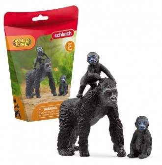 Короткий опис:
Набір іграшкових фігурок: Родина та 2 дитинча горили. Матеріал: п. . фото 3