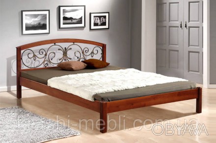 Кровать Джульетта - классическое сочетание дерева и кованного металла! Изящество. . фото 1
