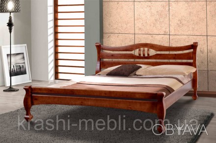Ліжко Динара виготовлене з масиву сосни в стилі ультрамінімалізму. Брак зайвих д. . фото 1