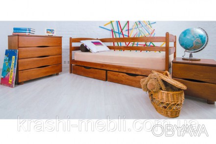 Односпальне ліжко Єва поєднує в собі практичність, компактність, оригінальний ди. . фото 1