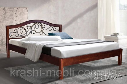Ліжко Ілонна — класичне поєднання дерева та кованного металу. Під час виробництв. . фото 1