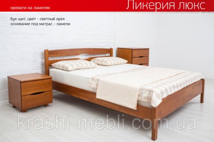 Ліжко дерев'яне Лікерія-Люкс від компанії "Мікс Меблі" — це двоспальне ліжко, як. . фото 3