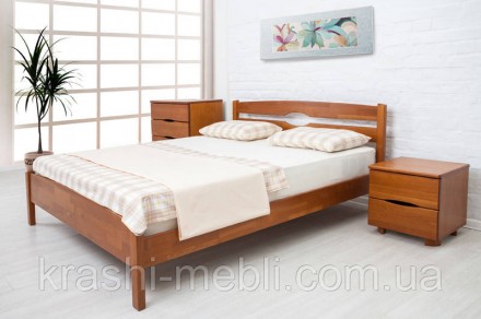 Ліжко дерев'яне Лікерія-Люкс від компанії "Мікс Меблі" — це двоспальне ліжко, як. . фото 2