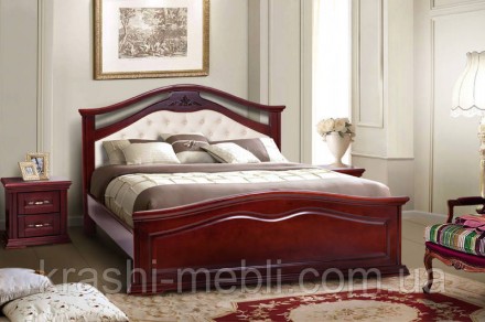 Високе, елегантне наголов'я ліжка Маргарита, виготовлене з масиву вільхи із заст. . фото 2