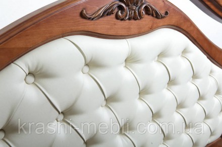 Високе, елегантне наголов'я ліжка Маргарита, виготовлене з масиву вільхи із заст. . фото 6
