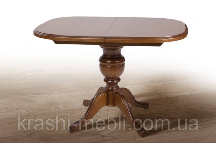 Триумф - раздвижной овальный стол для гостиной из натурального дерева с элегантн. . фото 3