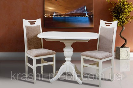 Триумф - раздвижной овальный стол для гостиной из натурального дерева с элегантн. . фото 2
