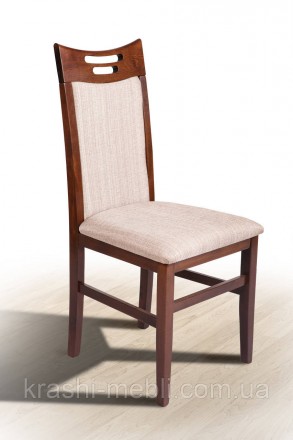 Обеденный стул из массива бука, сидение и спинка обиты тканью (вариант обивки не. . фото 2