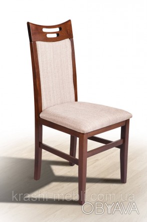 Обеденный стул из массива бука, сидение и спинка обиты тканью (вариант обивки не. . фото 1