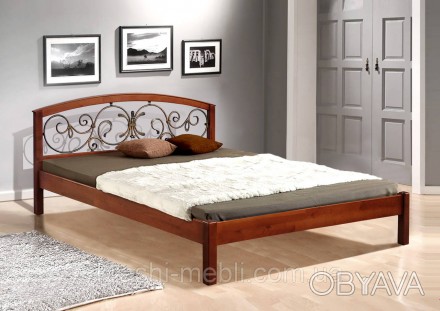 Ліжко виготовлене з масиву вільхи, наголов'я — справжня киця ручної роботи!
Ліжк. . фото 1