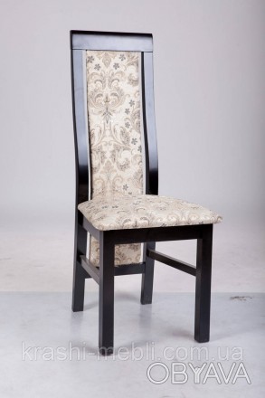 Обеденный деревянный стул с полумягкими сидением и спинкой, обитыми тканью.
Габа. . фото 1