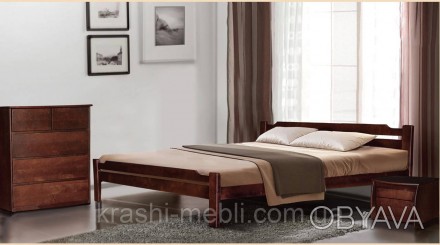 Кровать из коллекции "Элегант", изготовлена из массива граба, укомплектована орт. . фото 1