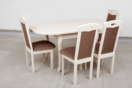 Обеденный деревянный стул с полумягким сидением и спинкой, обитыми тканью.
Цвет:. . фото 5