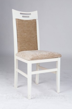 Обідній стілець із масиву бука, сидіння і спинка оббиті тканиною з візерунком аб. . фото 3