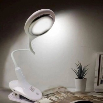 Світильник лампа настільна акумуляторна на гнучкій ніжці та прищіпці Tedlux TL-1. . фото 4