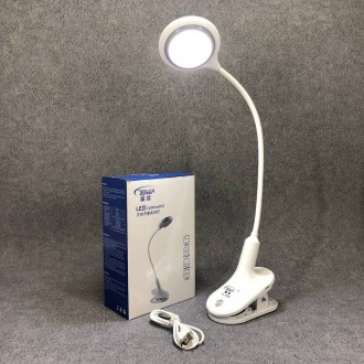 Світильник лампа настільна акумуляторна на гнучкій ніжці та прищіпці Tedlux TL-1. . фото 12