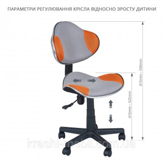 Парта-трансформер Fundesk Fiore II Grey + дитячий стілець FunDesk LST3 Orange — . . фото 8
