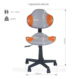 Парта-трансформер Fundesk Fiore II Grey + дитячий стілець FunDesk LST3 Orange — . . фото 7