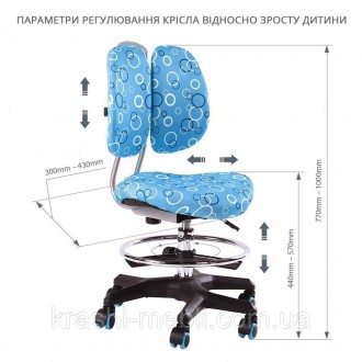 Ортопедичне крісло FunDesk SST6 Blue забезпечить правильне формування спини вашо. . фото 9