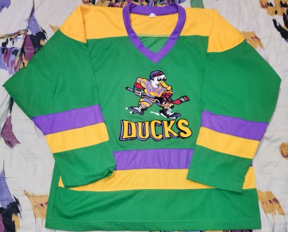 Винтажный, хоккейный свитер Mighty Ducks of Anaheim, Portman, made in Pakistan, . . фото 2