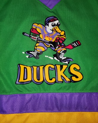 Винтажный, хоккейный свитер Mighty Ducks of Anaheim, Portman, made in Pakistan, . . фото 5