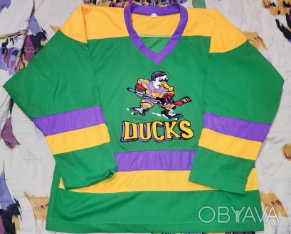 Винтажный, хоккейный свитер Mighty Ducks of Anaheim, Portman, made in Pakistan, . . фото 1
