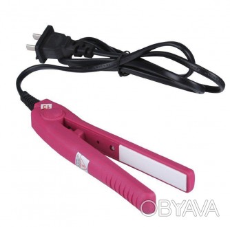 Мини утюжок для выпрямления волос Ion Flat Hair Iron – этот компактный розовый у. . фото 1