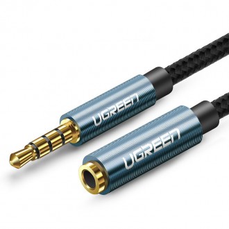 AUX 3.5mm удлинитель Ugreen AV118 - это надежный 4х пиновый аудио кабель AUX 3.5. . фото 2