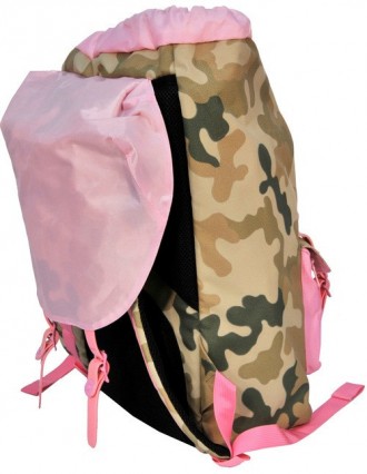 Женский рюкзак с отделом для ноутбука 15,6", 25 л. Paso CM-192A камуфляж/розовый. . фото 4