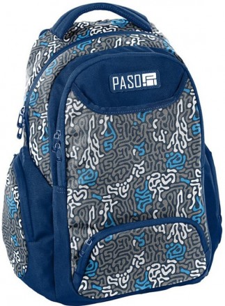 Городской рюкзак PASO 22L, 18-2908JJ синийОписание:Рюкзак выполнен из прочной си. . фото 2