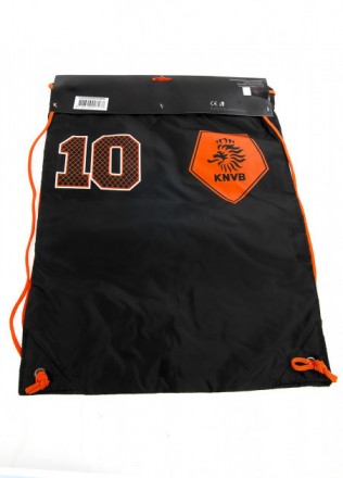 Спортивный рюкзак, котомка на шнурках KNVB Gymbag Sneijder Nr 10 Black M21470040. . фото 4