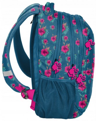  Молодежный рюкзак Paso Barbie Flowers BAI-2808 25L Синий с цветами Изделие изго. . фото 7