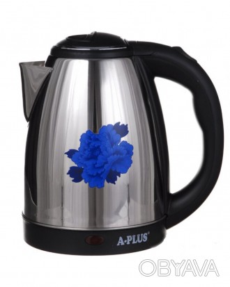 Электрический чайник A-Plus на 2 л с рисунком цветок (AP-1690) - воплощение лако. . фото 1
