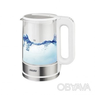 Чайник стеклянный с подсветкой Mesko MS 1301w белый
Стеклянный чайник с регулиро. . фото 1