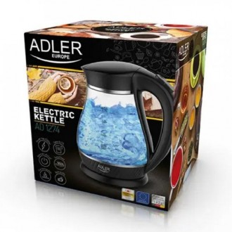 Чайник электрический стеклянный Adler AD 1274 1.7 л черный
Электрочайник стеклян. . фото 5