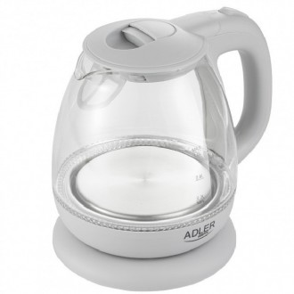 Чайник электрический стеклянный Adler AD 1283G Grey 1 л
Компактный электрический. . фото 3