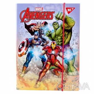![CDATA[Папка для зошитів YES картонна В5 "Marvel.Avengers" Работаем с 2011 года. . фото 1