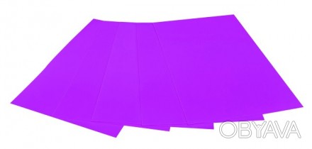 ![CDATA[Кольорова ЕВА піна(Фоаміран)А4,21х29,7см,2,00 мм 5 аркуш.фіолетовий флуо. . фото 1
