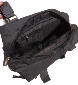 Женская повседневная сумка из не промокаемой ткани, с тремя отделениями, на двух. . фото 7