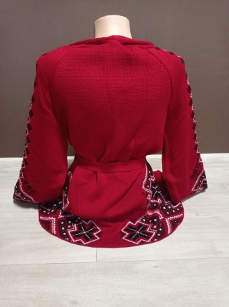 Утеплена кофта кардиган із вишивкою для дівчинки підлітка Turkey Туреччина на 14. . фото 3