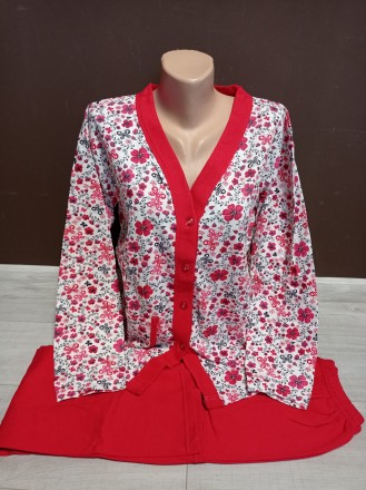 Теплая пижама женская с микроначесом Турция 42-50 размеры реглан и штаны байка к. . фото 2