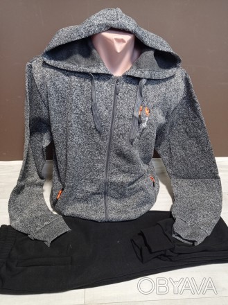 Костюм утепленный для мальчика подростка Флис 14-18 лет двойка куртка и штаны  с