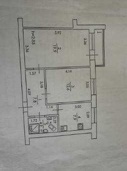 Продам 2 кімнатну квартиру на Данили Нечая, загальна площа 53,3 кВ. м, житлова -. . фото 8