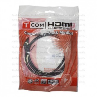 Шнур HDMI, штекер - штекер, Vers-1.4, Ø6мм, "позолоченный", 2м, чёрный
Шн. . фото 3
