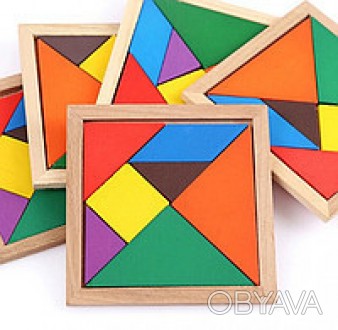 Игра-головоломка "Танграм" состоит из 7 деталей - различных геометрических фигур. . фото 1
