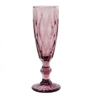 Келих для шампанського Смарагд рожевий OLens на 150 мл виготовлений зі скла. Кел. . фото 3
