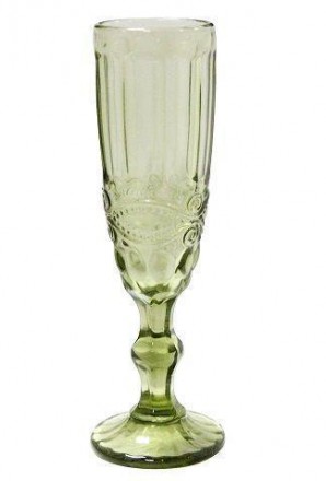 Бокал для шампанского Винтаж зеленый OLens на 180 мл изготовлен из стекла. Бокал. . фото 4